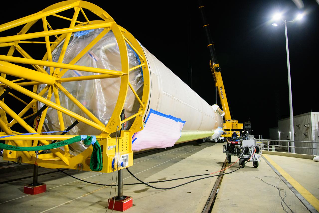 The United Launch Alliance Atlas V rocket that will launch the National Oceanic and Atmospheric Administration and NASA’s Joint Polar Satellite System-2 (JPSS-2) mission arrives at the Vertical Integration Facility (VIF) at Vandenberg Space Force Base’s Space Launch Complex 3E in California on Sept. 28, 2022. Once JPSS-2 – enclosed inside its protective payload fairing – arrives at the VIF, it will be secured to the top of the rocket. JPSS-2 is the third satellite in the Joint Polar Satellite System series that will be used to capture data and improve weather forecasts, leading scientists to better predict for extreme weather events and climate change. Launching as a secondary payload to JPSS-2 is NASA’s Low-Earth Orbit Flight Test of an Inflatable Decelerator (LOFTID), dedicated to the memory of Bernard Kutter. LOFTID is a technology demonstration of an inflatable heat shield that could one day help land humans on Mars. Liftoff is targeted for 2:25 a.m. Pacific time (5:25 a.m. Eastern time) on Nov. 1, 2022, from Vandenberg’s Space Launch Complex 3E.