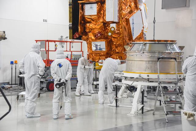 NASA image: JPSS-2 Spacecraft Mate to Spacecraft Adapter