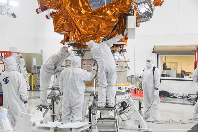 NASA image: JPSS-2 Spacecraft Mate to Spacecraft Adapter