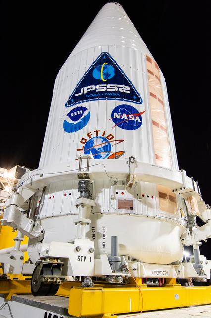 NASA image: JPSS-2 Spacecraft Transport to Pad and Lift/Mate
