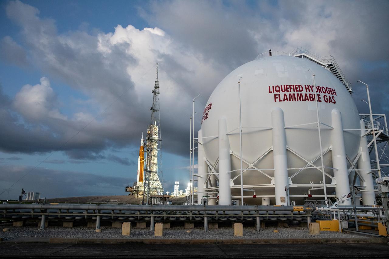 NASA’s Space Launch System (SLS) rocket, with the Orion spacecraft atop, slowly makes its way along the crawlerway at the agency’s Kennedy Space Center in Florida on Nov. 4, 2022. Carried by the crawler-transporter 2, NASA’s Moon rocket is venturing the 4.2 miles from the Vehicle Assembly Building to Launch Pad 39B for the Artemis I launch, scheduled for Monday, Nov. 14. Artemis I will be the first integrated test of NASA’s SLS rocket and Orion spacecraft. The primary goal of Artemis I is to thoroughly test the integrated systems before crewed missions by launching Orion atop the SLS rocket, operating the spacecraft in a deep space environment, testing Orion’s heat shield, and recovering the crew module after reentry, descent, and splashdown. During the flight, Orion will launch atop the most powerful rocket in the world and fly farther than any human-rated spacecraft has ever flown, paving the way for human deep space exploration and demonstrating our commitment and capability to extend human presence to the Moon and beyond. 