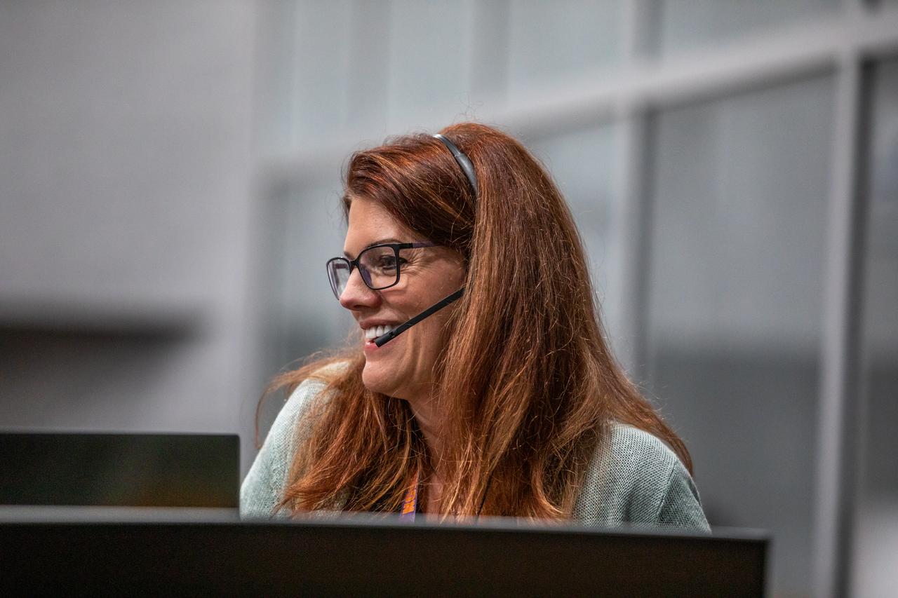 Artemis I Launch Director Charlie Blackwell-Thompson stands at her console in Firing Room 1 inside the Rocco A. Petrone Launch Control Center at NASA’s Kennedy Space Center in Florida on Nov. 4, 2022, as NASA’s Space Launch System (SLS) rocket and Orion spacecraft for the Artemis I mission roll out to Launch Pad 39B. The primary goal of Artemis I is to thoroughly test the integrated systems before crewed missions by launching Orion atop the SLS rocket, operating the spacecraft in a deep space environment, testing Orion’s heat shield, and recovering the crew module after reentry, descent, and splashdown. During the flight, Orion will launch atop the most powerful rocket in the world and fly farther than any human-rated spacecraft has ever flown, paving the way for human deep space exploration and demonstrating our commitment and capability to extend human presence to the Moon and beyond.