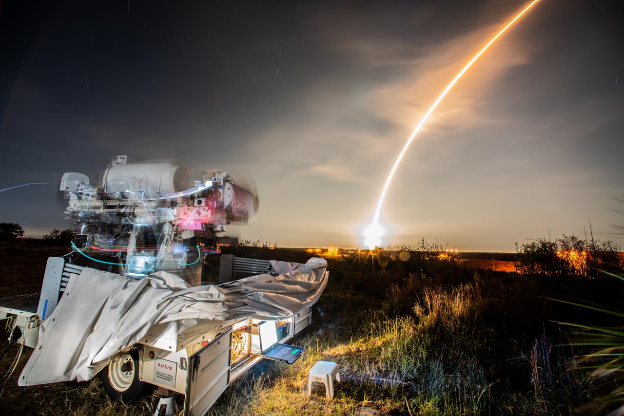 NASA’s Space Launch System carrying the Orion spacecraft creates a streak of white light as it soars upward after liftoff from the pad at Launch Complex 39B at the agency’s Kennedy Space Center in Florida on Nov. 16, 2022. Liftoff occurred at 1:47 a.m. EST. The first in a series of increasingly complex missions, Artemis I will provide a foundation for human deep space exploration and demonstrate our commitment and capability to extend human presence to the Moon and beyond. The primary goal of Artemis I is to thoroughly test the integrated systems before crewed missions by operating the spacecraft in a deep space environment, testing Orion’s heat shield, and recovering the crew module after reentry, descent, and splashdown. 