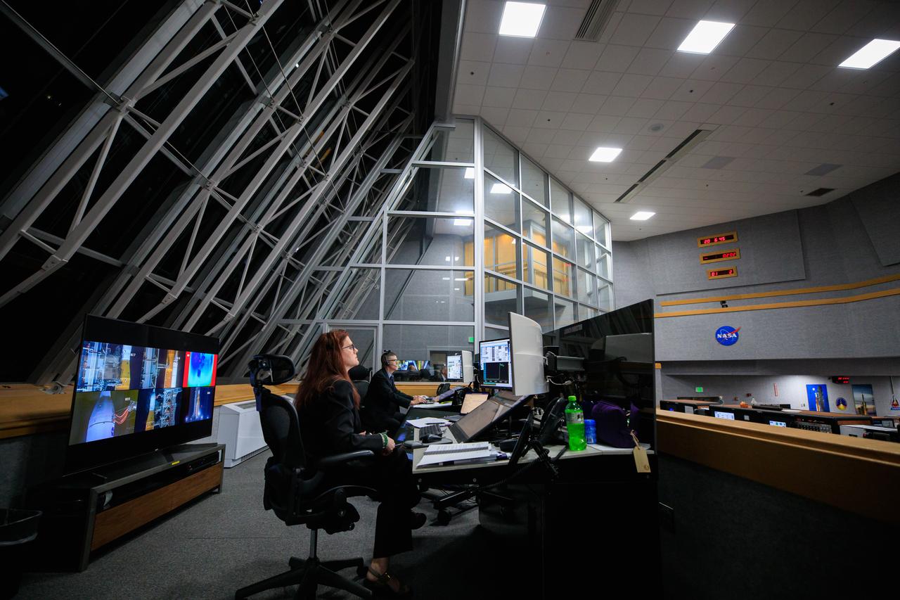 Artemis I Launch Director Charlie Blackwell-Thompson leads launch countdown activities inside Firing Room 1 of the Launch Control Center at NASA’s Kennedy Space Center in Florida on Nov. 16, 2022. Liftoff of the agency’s Space Launch System and Orion spacecraft from Launch Complex 39B was at 1:47 a.m. EST. The first in a series of increasingly complex missions, Artemis I will provide a foundation for human deep space exploration and demonstrate our commitment and capability to extend human presence to the Moon and beyond. The primary goal of Artemis I is to thoroughly test the integrated systems before crewed missions by operating the spacecraft in a deep space environment, testing Orion’s heat shield, and recovering the crew module after reentry, descent, and splashdown.