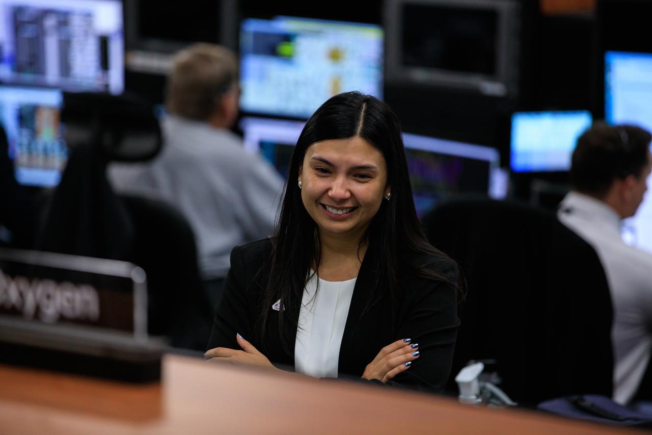 Artemis I launch team members are at their consoles in Launch Control Center Firing Room 1 at NASA’s Kennedy Space Center in Florida during countdown and liftoff of the agency’s Space Launch System and Orion spacecraft from Launch Complex 39B on Nov. 16, 2022. Liftoff was at 1:47 a.m. EST. The first in a series of increasingly complex missions, Artemis I will provide a foundation for human deep space exploration and demonstrate our commitment and capability to extend human presence to the Moon and beyond. The primary goal of Artemis I is to thoroughly test the integrated systems before crewed missions by operating the spacecraft in a deep space environment, testing Orion’s heat shield, and recovering the crew module after reentry, descent, and splashdown.