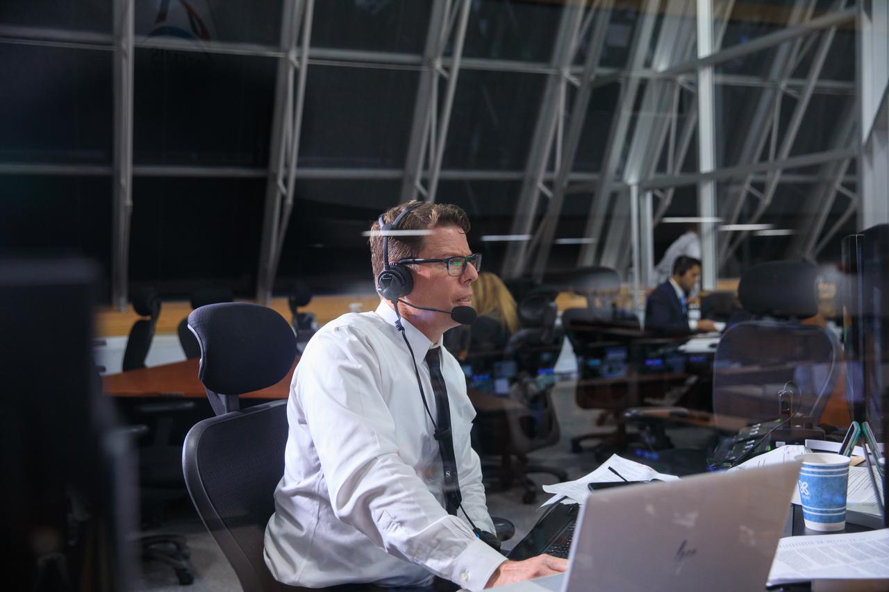 Derrol Nail, NASA Communications, leads commentary during Artemis I launch countdown inside Firing Room 1 of the Launch Control Center at NASA’s Kennedy Space Center in Florida on Nov. 16, 2022. Liftoff of the agency’s Space Launch System and Orion spacecraft from Launch Complex 39B was at 1:47 a.m. EST. The first in a series of increasingly complex missions, Artemis I will provide a foundation for human deep space exploration and demonstrate our commitment and capability to extend human presence to the Moon and beyond. The primary goal of Artemis I is to thoroughly test the integrated systems before crewed missions by operating the spacecraft in a deep space environment, testing Orion’s heat shield, and recovering the crew module after reentry, descent, and splashdown.