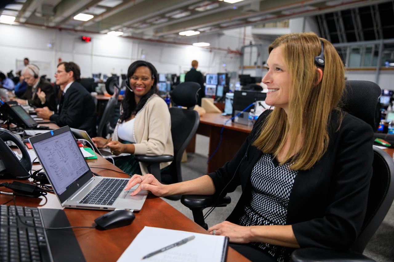 Artemis I launch team members are at their consoles in Launch Control Center Firing Room 1 at NASA’s Kennedy Space Center in Florida during countdown and liftoff of the agency’s Space Launch System and Orion spacecraft from Launch Complex 39B on Nov. 16, 2022. Liftoff was at 1:47 a.m. EST. The first in a series of increasingly complex missions, Artemis I will provide a foundation for human deep space exploration and demonstrate our commitment and capability to extend human presence to the Moon and beyond. The primary goal of Artemis I is to thoroughly test the integrated systems before crewed missions by operating the spacecraft in a deep space environment, testing Orion’s heat shield, and recovering the crew module after reentry, descent, and splashdown.