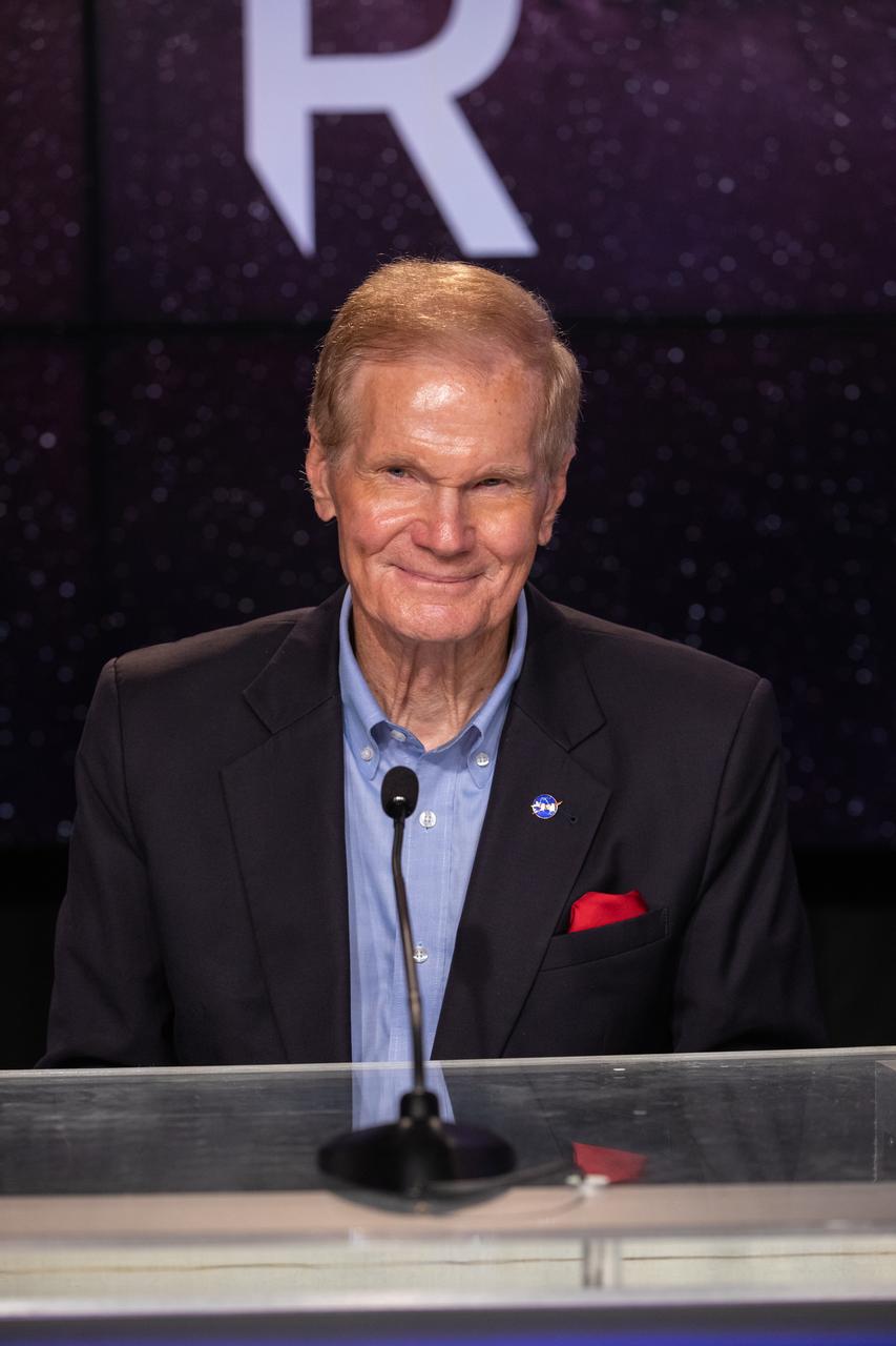 NASA Administrator Bill Nelson participates in a postlaunch news conference on Nov. 16, 2022, at NASA’s Kennedy Space Center in Florida, after launch of Artemis I at 1:47 a.m. EST from Kennedy’s Launch Complex 39B. The first in a series of increasingly complex missions, Artemis I will provide a foundation for human deep space exploration and demonstrate our commitment and capability to extend human presence to the Moon and beyond. The primary goal of Artemis I is to thoroughly test the integrated systems before crewed missions by operating the spacecraft in a deep space environment, testing Orion’s heat shield, and recovering the crew module after reentry, descent, and splashdown.