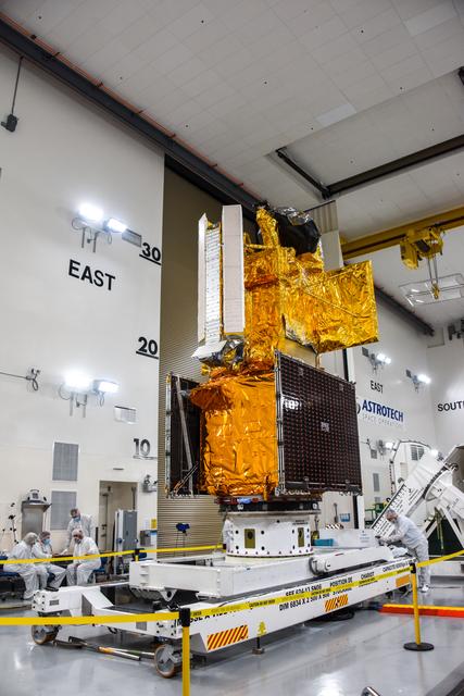 NASA image: SWOT Spacecraft Move Into Transport Container