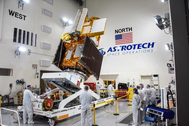 NASA image: SWOT Spacecraft Move Into Transport Container