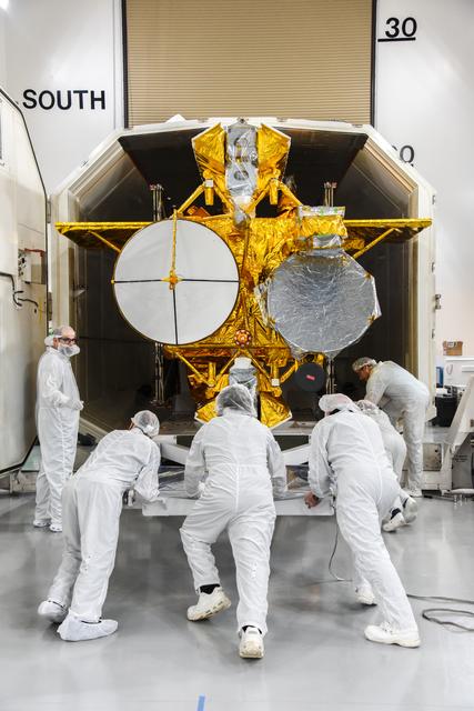 NASA image: SWOT Spacecraft Move Into Transport Container