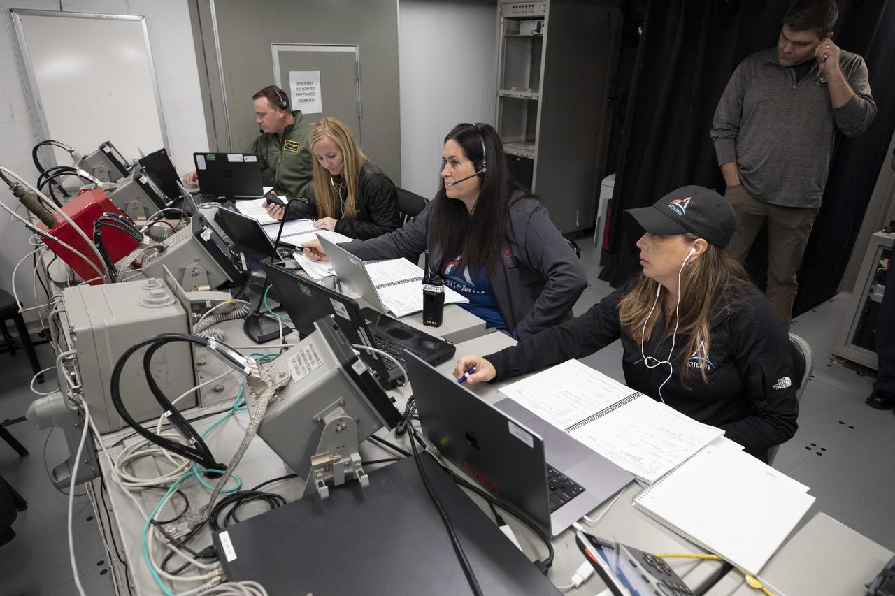 Inside a control room aboard USS Portland, members and leaders of NASA’s Landing and Recovery team run through preparations and procedures ahead of the Orion Spacecraft’s return from the Moon on Dec. 11 as part of the Artemis I mission.
