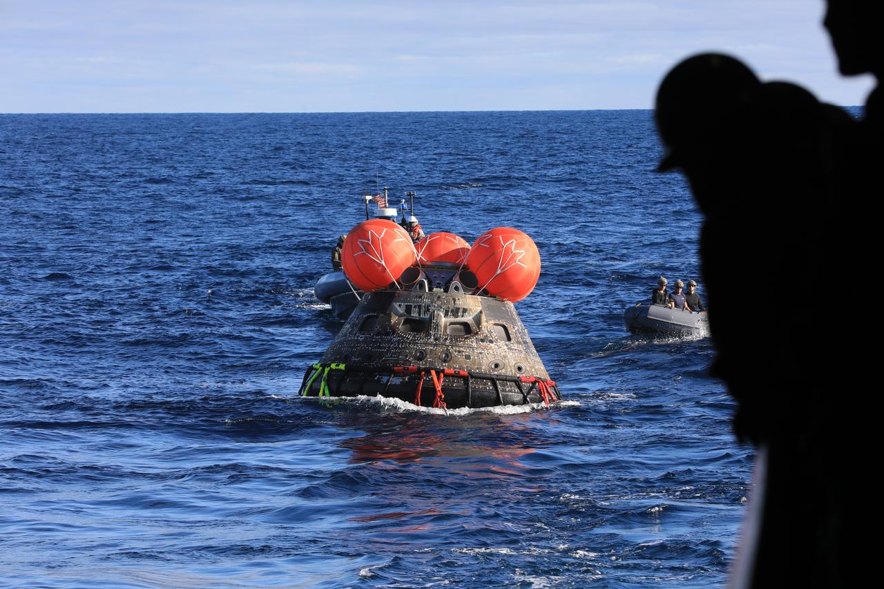 NASA’s Orion spacecraft for the Artemis I mission was successfully recovered inside the well deck of the USS Portland on Dec. 11, 2022 off the coast of Baja California. After launching atop the Space Launch System rocket on Nov. 16, 2022 from the agency’s Kennedy Space Center in Florida, Orion spent 25.5 days in space before returning to Earth, completing the Artemis I mission.