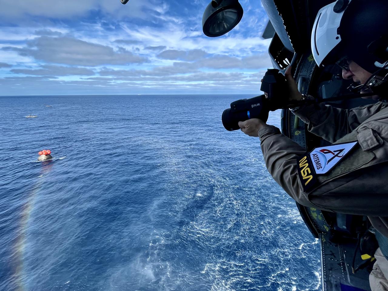 NASA’s Orion spacecraft for the Artemis I mission was successfully recovered inside the well deck of the USS Portland on Dec. 11, 2022 off the coast of Baja California. After launching atop the Space Launch System rocket on Nov. 16, 2022 from the agency’s Kennedy Space Center in Florida, Orion spent 25.5 days in space before returning to Earth, completing the Artemis I mission.