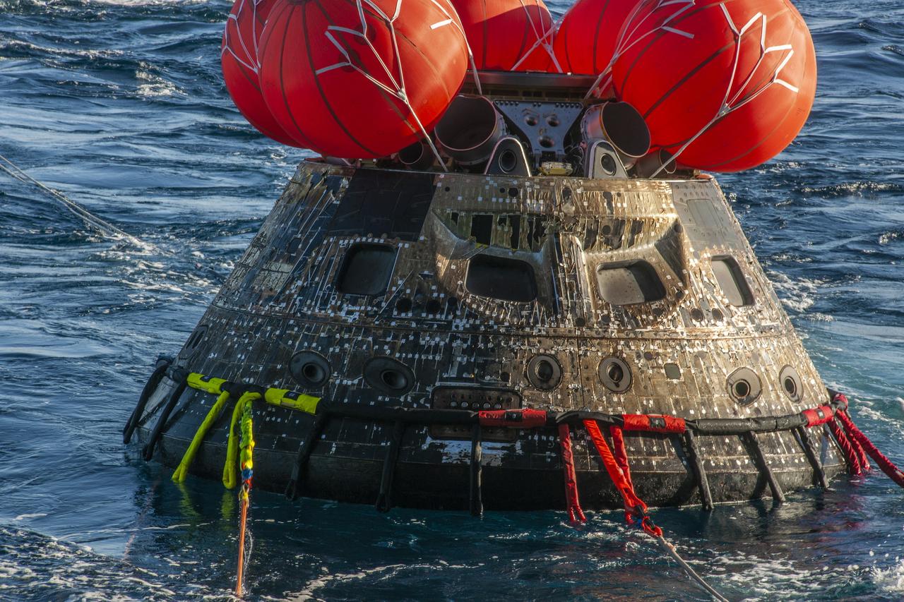 NASA’s Orion spacecraft for the Artemis I mission was successfully recovered inside the well deck of the USS Portland on Dec. 11, 2022 off the coast of Baja California. After launching atop the Space Launch System rocket on Nov. 16, 2022 from the agency’s Kennedy Space Center in Florida, Orion spent 25.5 days in space before returning to Earth, completing the Artemis I mission.