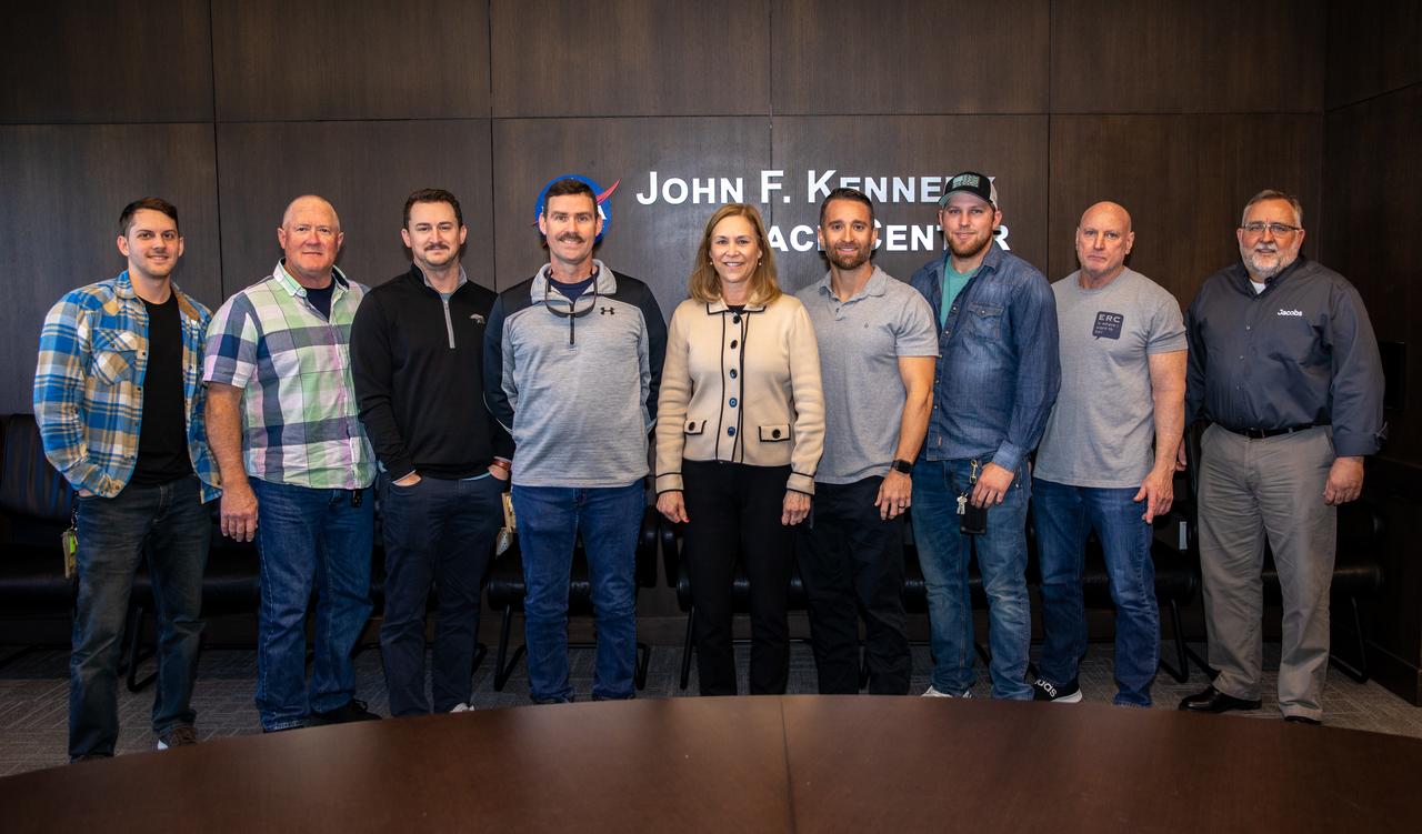 Kennedy Space Center Janet Petro recognizes the Red Crew/High Crew for their support of the Artemis I test flight.
