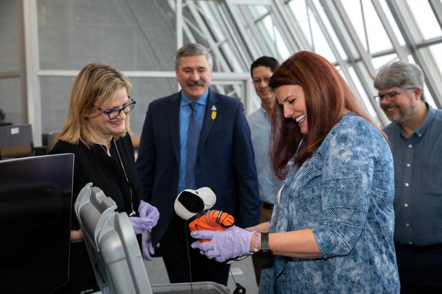 NASA image: Snoopy Handover from Artemis Team to Peanuts Crew
