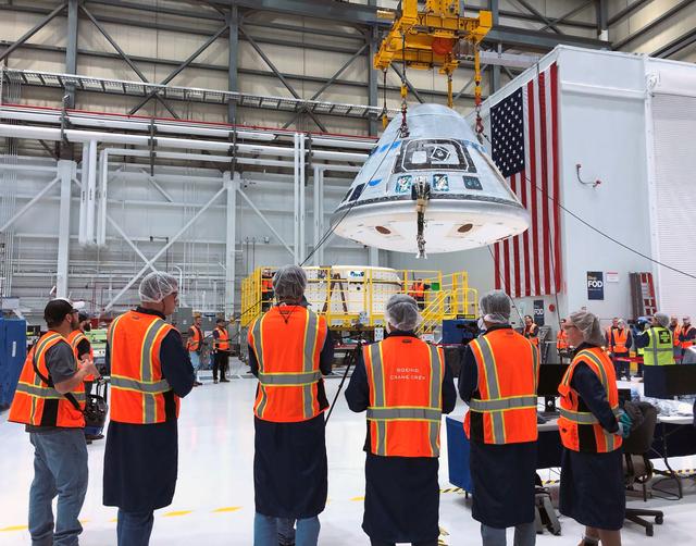 NASA image: Boeing CFT Crew Module Mate to Service Module