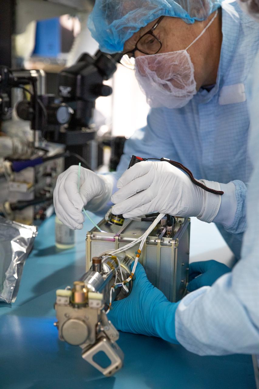 Technicians prepare the Mass Spectrometer Observing Lunar Operations (MSolo) for NASA’s Volatile Investigating Polar Exploration Rover (VIPER) mission for packing inside a laboratory in the Space Station Processing Facility at NASA’s Kennedy Space Center in Florida on Feb. 21, 2023. MSolo will be shipped to Johnson Space Center in Houston for integration into VIPER. MSolo is a commercial off-the-shelf mass spectrometer modified to work in space and it will help analyze the chemical makeup of landing sites on the Moon, as well as study water on the lunar surface. MSolo will be part of NASA’s first Commercial Lunar Payload Delivery Service (CLPS) mission where under the Artemis program, commercial deliveries will be used to perform science experiments, test technologies, and demonstrate capabilities to help NASA explore the Moon and prepare for human missions. VIPER is scheduled to be delivered to the Moon’s South Pole in late 2024 by Astrobotic’s Griffin lander as part of the CLPS initiative. 