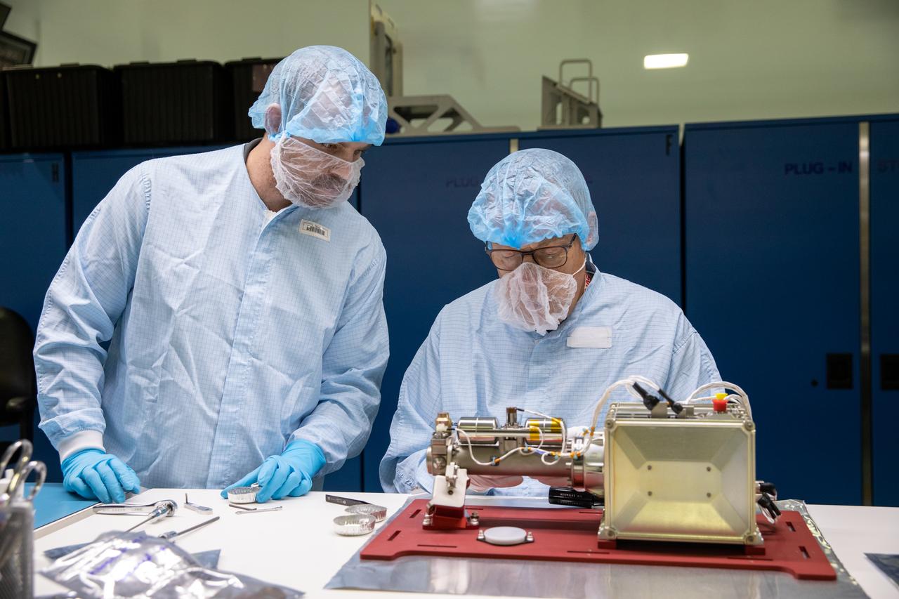 Technicians prepare the Mass Spectrometer Observing Lunar Operations (MSolo) for NASA’s Volatile Investigating Polar Exploration Rover (VIPER) mission for packing inside a laboratory in the Space Station Processing Facility at NASA’s Kennedy Space Center in Florida on Feb. 21, 2023. MSolo will be shipped to Johnson Space Center in Houston for integration into VIPER. MSolo is a commercial off-the-shelf mass spectrometer modified to work in space and it will help analyze the chemical makeup of landing sites on the Moon, as well as study water on the lunar surface. MSolo will be part of NASA’s first Commercial Lunar Payload Delivery Service (CLPS) mission where under the Artemis program, commercial deliveries will be used to perform science experiments, test technologies, and demonstrate capabilities to help NASA explore the Moon and prepare for human missions. VIPER is scheduled to be delivered to the Moon’s South Pole in late 2024 by Astrobotic’s Griffin lander as part of the CLPS initiative. 