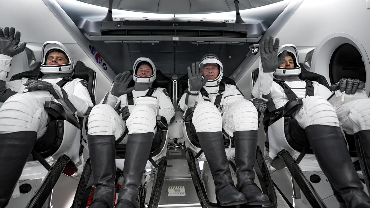 NASA’s SpaceX Crew-6 astronauts are secured in their seats inside the Dragon spacecraft Endeavour. From left are Andrey Fedyaev, Roscosmos cosmonaut and mission specialist; NASA astronaut Warren Hoburg, pilot; NASA astronaut Stephen Bowen, spacecraft commander; and Sultan Alneyadi, UAE (United Arab Emirates) astronaut and mission specialist. The Crew-6 astronauts will launch to the International Space Station aboard the Crew Dragon Endeavour on a SpaceX Falcon 9. Launch is  targeted for 12:34 a.m. EST on March 2 from Launch Complex 39A. Crew-6 is the sixth crew rotation mission with SpaceX to the station, and the seventh flight of Dragon with people as part of the agency’s Commercial Crew Program. 