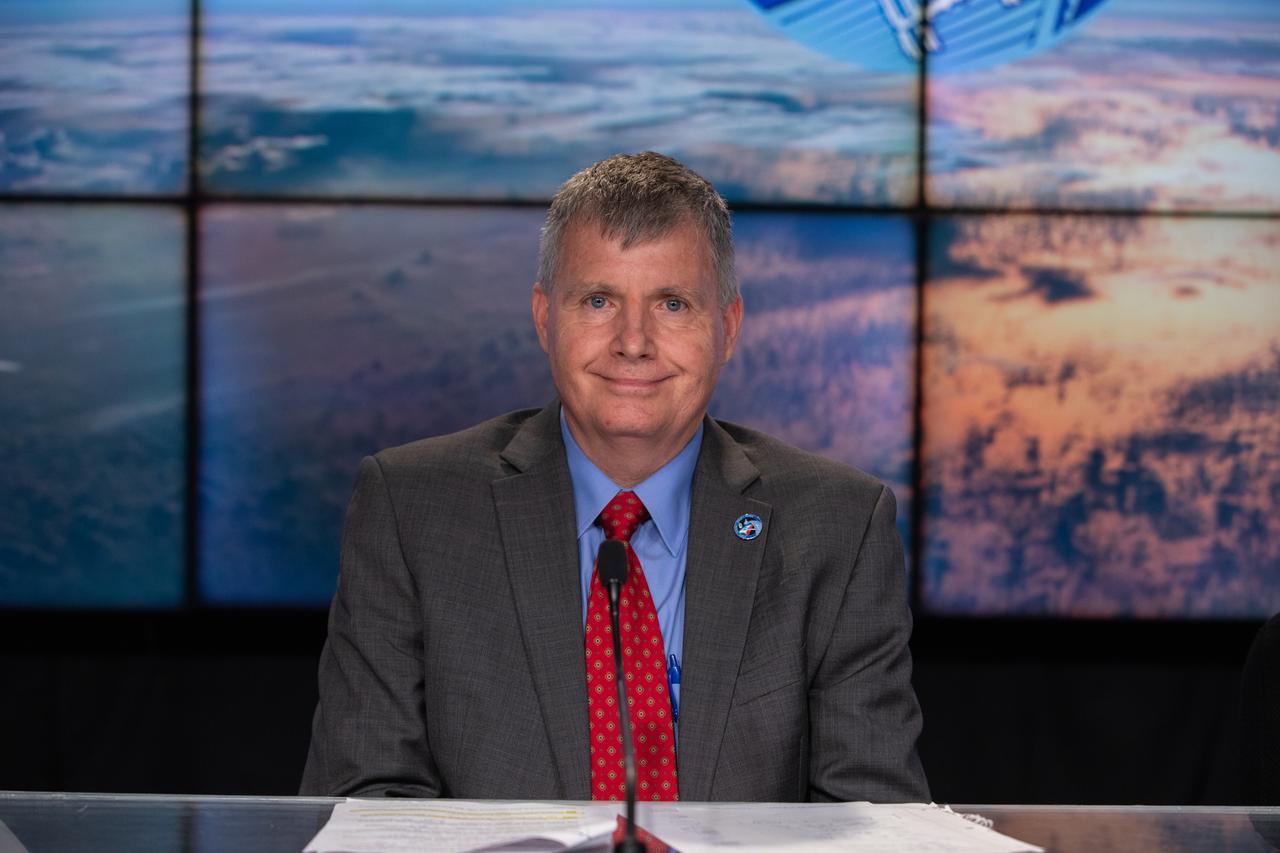 Steve Stich, manager, Commercial Crew Program at Kennedy Space Center, speaks to members of the news media during a postlaunch news conference for the SpaceX Crew-6 mission at Kennedy’s NASA News Center in Florida on March 2, 2023. The SpaceX Falcon 9 rocket, carrying the Dragon spacecraft Endeavour for NASA’s Crew-6 mission to the International Space Station lifted off at 12:34 a.m. EST. Aboard Dragon are NASA astronauts Stephen Bowen, spacecraft commander, and Warren Hoburg, pilot, along with mission specialists Sultan Alneyadi, UAE (United Arab Emirates) astronaut, and Andrey Fedyaev, Roscosmos cosmonaut. Crew-6 is the sixth crew rotation mission with SpaceX to the station, and the seventh flight of Dragon with people as part of the agency’s Commercial Crew Program.