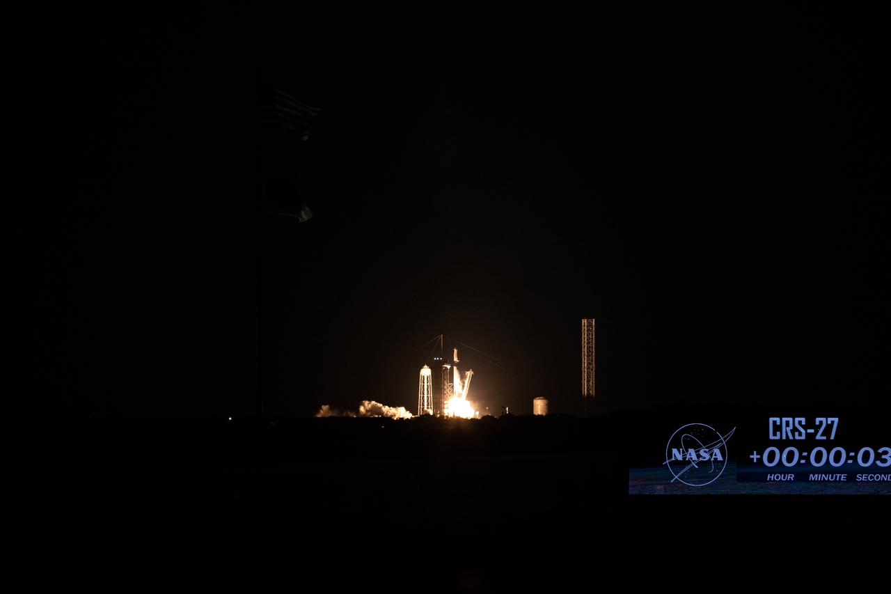 The SpaceX Falcon 9 rocket carrying the Dragon spacecraft lifts off from Launch Complex 39A at NASA’s Kennedy Space Center in Florida on March 14, 2023, on the company’s 27th commercial resupply services mission for the agency to the International Space Station. Liftoff was at 8:30 p.m. EDT. Dragon will deliver more than 6,000 pounds of cargo, including a variety of NASA investigations, supplies, and equipment to the crew aboard the space station, including the final two experiments comprising the National Institutes for Health and International Space Station National Laboratory’s Tissue Chips in Space initiative, Cardinal Heart 2.0 and Engineered Heart Tissues-2. The spacecraft is expected to spend about a month attached to the orbiting outpost before it returns to Earth with research and return cargo, splashing down off the coast of Florida.