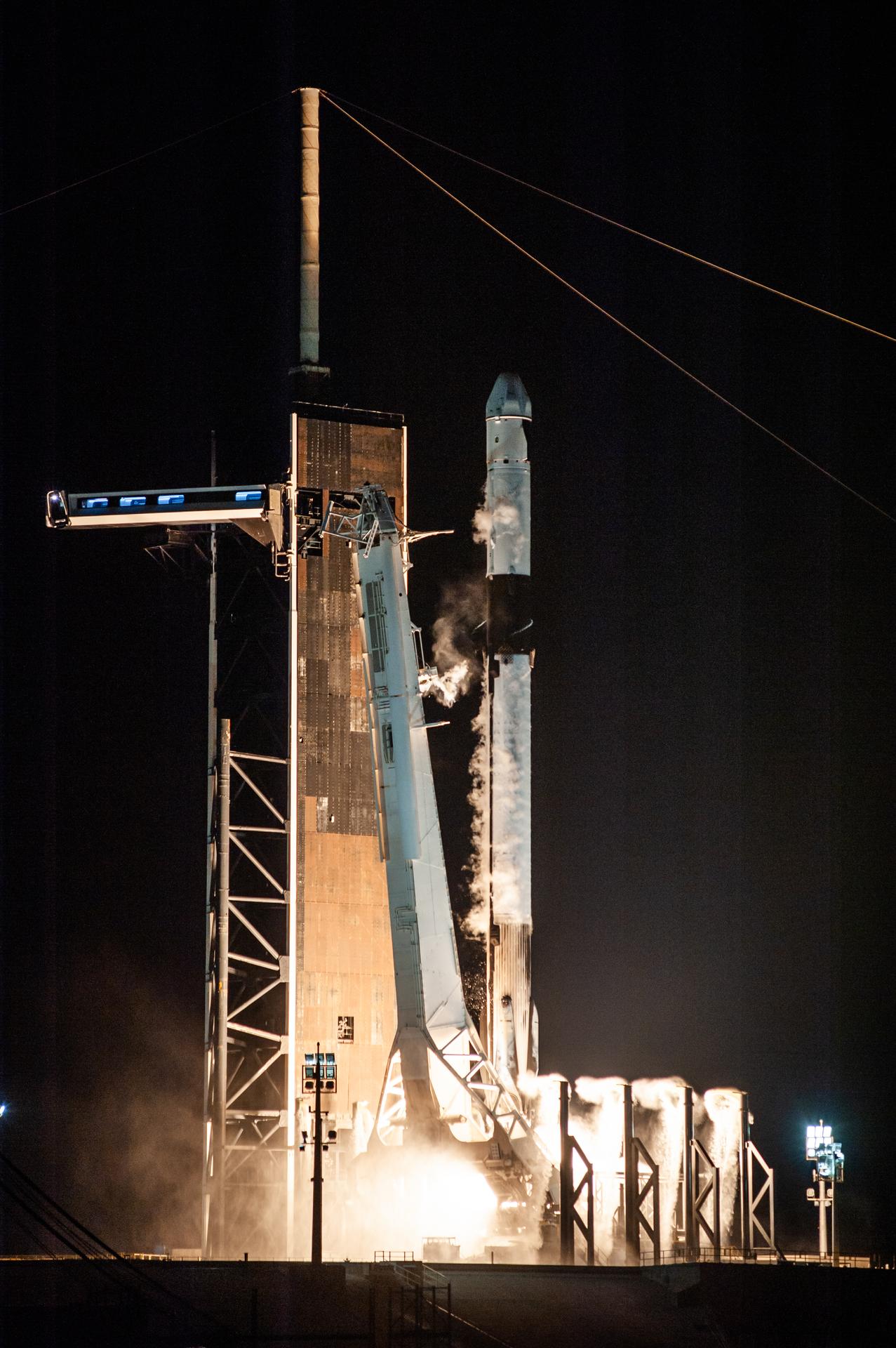 SpaceX's Falcon 9 rocket lifts off from Kennedy Space Center's Launch Complex 39A.