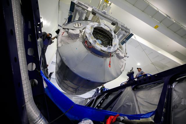 NASA image: MPLM Hoist