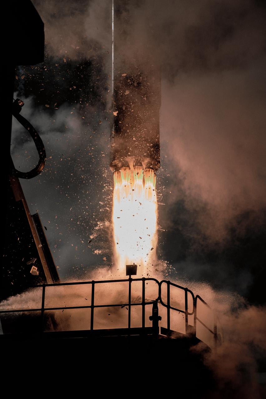 The engines of the first stage of a Rocket Lab Electron rocket ignite as the rocket lifts off Launch Complex 1, Pad B, in Māhia, New Zealand on May 8 at 1 p.m. New Zealand time (May 7 at 9 p.m. EDT), carrying two NASA CubeSats designed to study tropical cyclones, including hurricanes and typhoons. NASA’s Time-Resolved Observations of Precipitation structure and storm Intensity with a Constellation of Smallsats (TROPICS) CubeSats will provide data on temperature, precipitation, water vapor, and clouds by measuring microwave frequencies, providing insight into storm formation and intensification.