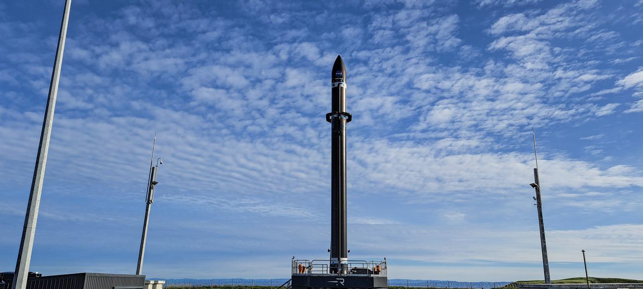 Rocket Lab’s Electron rocket is vertical on the pad at Launch Complex 1 in Mahia, New Zealand, during a May 18, 2023, wet dress rehearsal for NASA’s Time-Resolved Observations of Precipitation structure and storm Intensity with a Constellation of Smallsats (TROPICS) launch. After successfully launching the first pair of small satellites earlier this month from New Zealand, NASA and Rocket Lab are targeting no earlier than 12 a.m. EDT Thursday, May 25 (4 p.m. NZST), to launch the second pair of storm tracking CubeSats into orbit. NASA will use TROPICS to study tropical cyclones as part of the agency’s Earth Venture Class missions.
