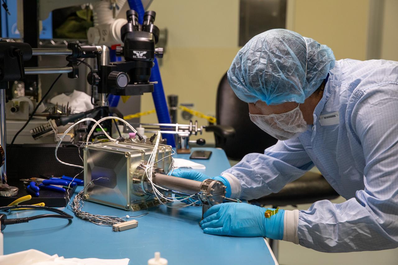 A team of engineers and technicians finished the final assembly step for the MSOLO-2 (Mass Spectrometer Observing Lunar Operations) flight instrument by installing the Calibration Gas System inside of the Space Station Processing Facility at NASA’s Kennedy Space Center in Florida on June 21, 2023. MSOLO is a commercial off-the-shelf mass spectrometer modified to work in space and it will help analyze the chemical makeup of landing sites on the Moon, as well as study water on the lunar surface. 