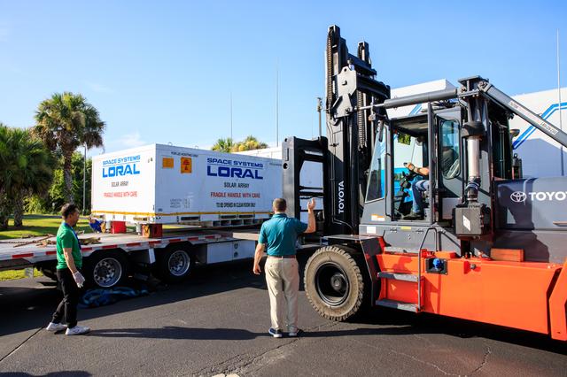 NASA image: Psyche Solar Array Arrival and Offload