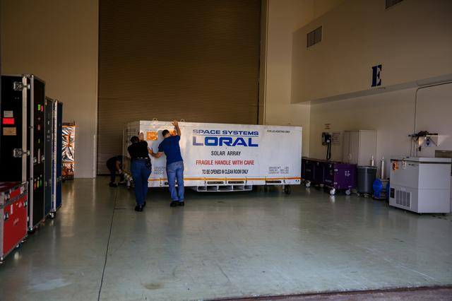 NASA image: Psyche Solar Array Arrival and Offload