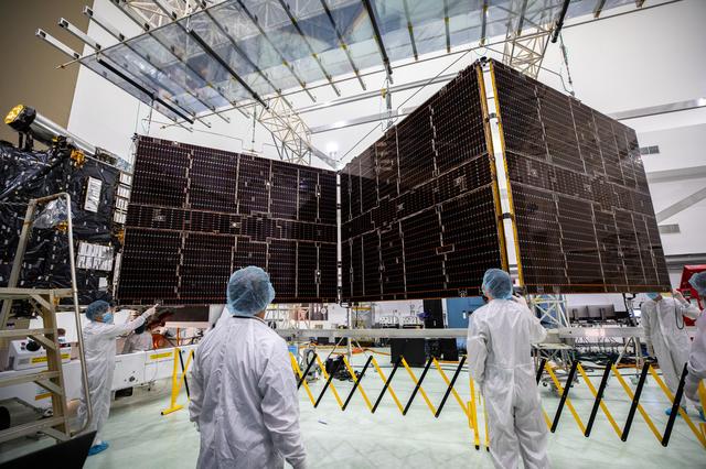 NASA image: NASA's Psyche Solar Array Stowed for Launch