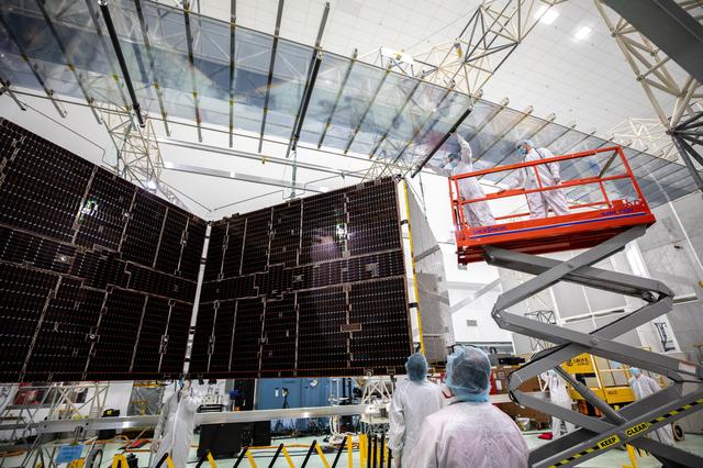 NASA image: NASA's Psyche Solar Array Stowed for Launch