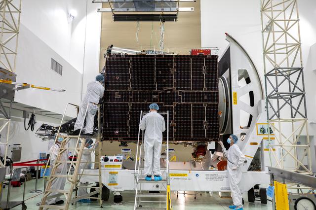 NASA image: NASA's Psyche Solar Array Stowed for Launch