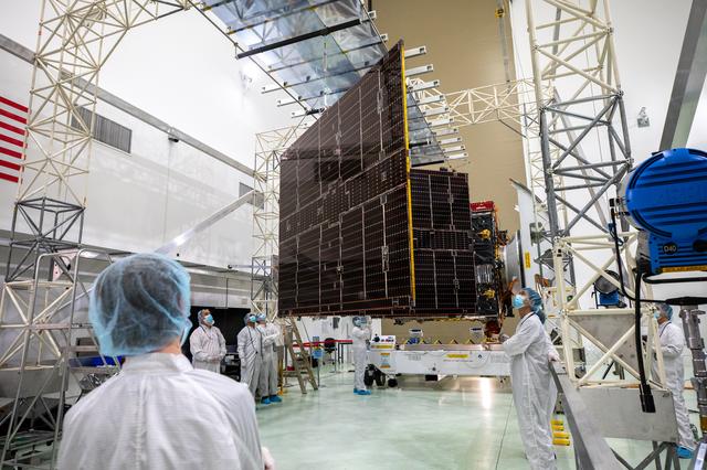 NASA image: NASA's Psyche Solar Array Stowed for Launch