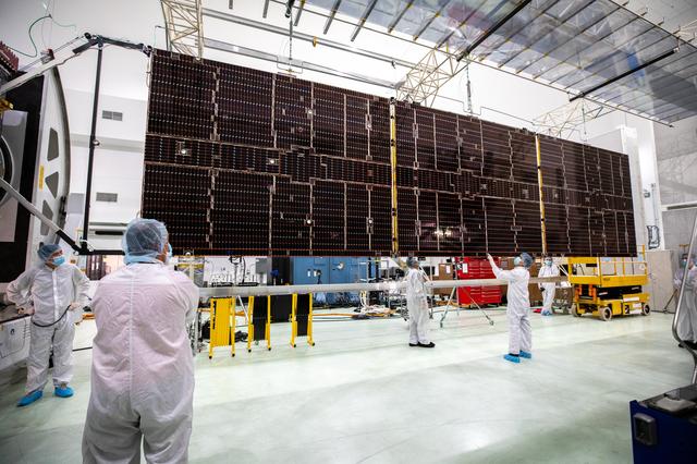 NASA image: NASA's Psyche Solar Array Stowed for Launch