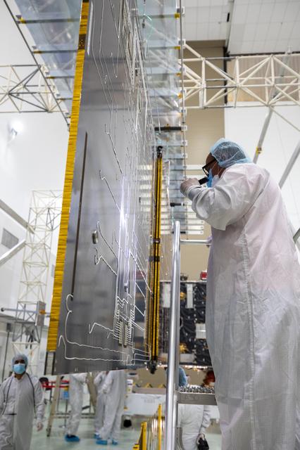 NASA image: NASA's Psyche Solar Array Stowed for Launch