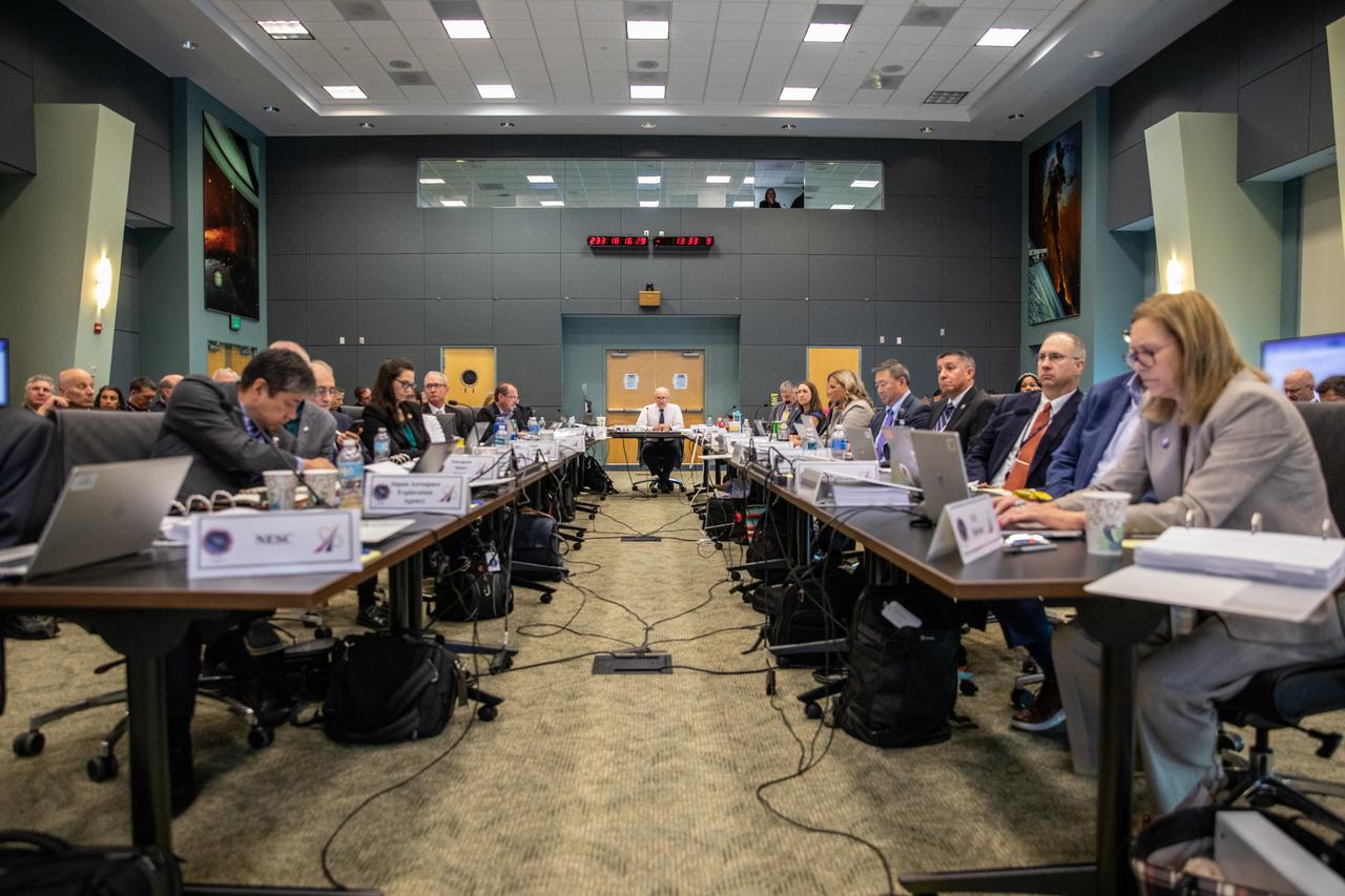 NASA’s SpaceX Crew-7 Flight Readiness Review takes place at Kennedy Space Center on Monday, Aug. 21, 2023. The mission is targeted to lift off from the Florida spaceport’s Launch Complex 39A at 3:49 a.m. EDT Friday, Aug. 25, 2023. NASA astronaut Jasmin Moghbeli, ESA (European Space Agency) astronaut Andreas Mogensen, JAXA (Japan Aerospace Exploration Agency) astronaut Satoshi Furukawa, and Roscosmos cosmonaut Konstantin Borisov will fly to the International Space Station aboard SpaceX’s Dragon spacecraft, powered by the company’s Falcon 9 rocket.