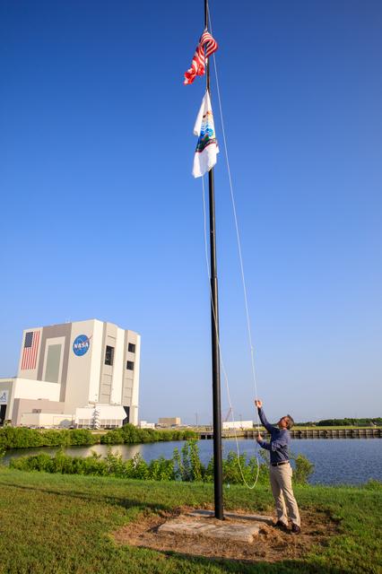 NASA image: SpaceX Crew-7 Flag Raising