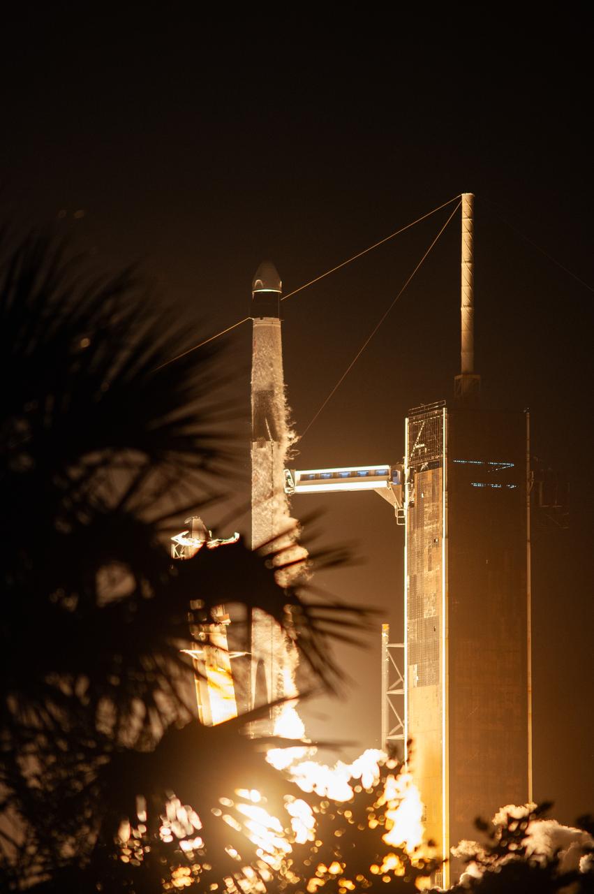 A SpaceX Falcon 9 rocket lifts off the pad at 3:27 a.m. EDT on Saturday, Aug. 26, from Kennedy Space Center’s Launch Complex 39A in Florida, carrying NASA’s SpaceX Crew-7 crew members to the International Space Station. Aboard SpaceX’s Dragon spacecraft are NASA astronaut Jasmin Moghbeli, ESA (European Space Agency) astronaut Andreas Mogensen, JAXA (Japan Aerospace Exploration Agency) astronaut Satoshi Furukawa, and Roscosmos cosmonaut Konstantin Borisov.