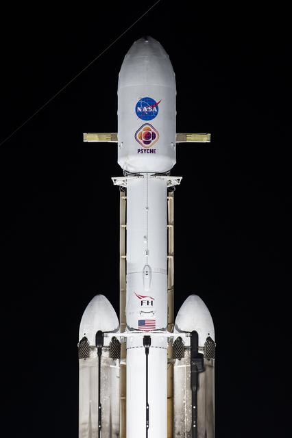 NASA image: Psyche: SpaceX Falcon 9 Heavy Vertical at LC 39A