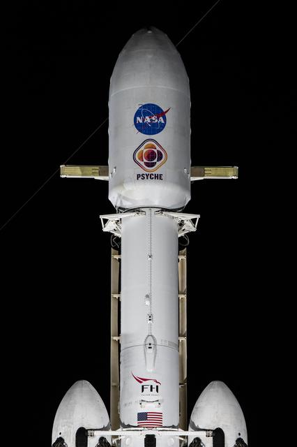 NASA image: Psyche: SpaceX Falcon 9 Heavy Vertical at LC 39A