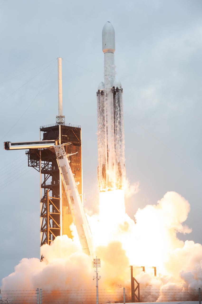 NASA’s Psyche spacecraft, atop a SpaceX Falcon Heavy rocket, lifts off from Kennedy Space Center’s historic Launch Complex 39A in Florida at 10:19 a.m. EDT on Friday, Oct. 13, 2023. The Psyche mission will study a metal-rich asteroid with the same name, located in the main asteroid belt between Mars and Jupiter. This is NASA’s first mission to study an asteroid that has more metal than rock or ice. Riding with Psyche is a pioneering technology demonstration – NASA’s Deep Space Optical Communications (DSOC) experiment – which will be the first test of laser communications beyond the Moon.