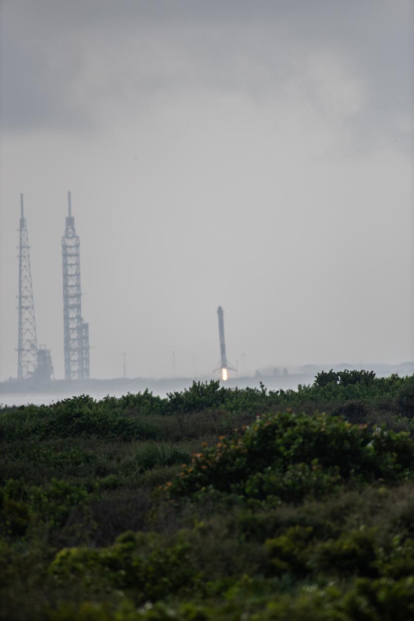 NASA’s Psyche spacecraft, atop a SpaceX Falcon Heavy rocket, lifts off from Kennedy Space Center’s historic Launch Complex 39A in Florida at 10:19 a.m. EDT on Friday, Oct. 13, 2023. The Psyche mission will study a metal-rich asteroid with the same name, located in the main asteroid belt between Mars and Jupiter. This is NASA’s first mission to study an asteroid that has more metal than rock or ice. Riding with Psyche is a pioneering technology demonstration – NASA’s Deep Space Optical Communications (DSOC) experiment – which will be the first test of laser communications beyond the Moon.