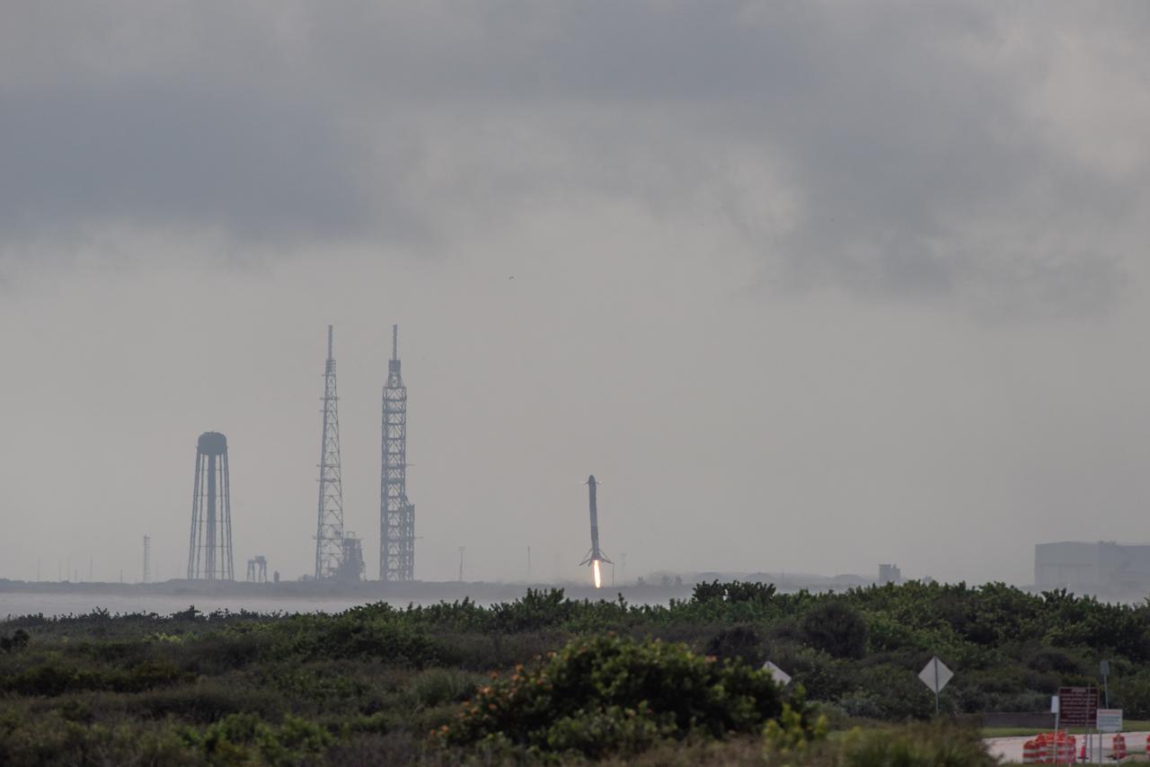 NASA’s Psyche spacecraft, atop a SpaceX Falcon Heavy rocket, lifts off from Kennedy Space Center’s historic Launch Complex 39A in Florida at 10:19 a.m. EDT on Friday, Oct. 13, 2023. The Psyche mission will study a metal-rich asteroid with the same name, located in the main asteroid belt between Mars and Jupiter. This is NASA’s first mission to study an asteroid that has more metal than rock or ice. Riding with Psyche is a pioneering technology demonstration – NASA’s Deep Space Optical Communications (DSOC) experiment – which will be the first test of laser communications beyond the Moon.