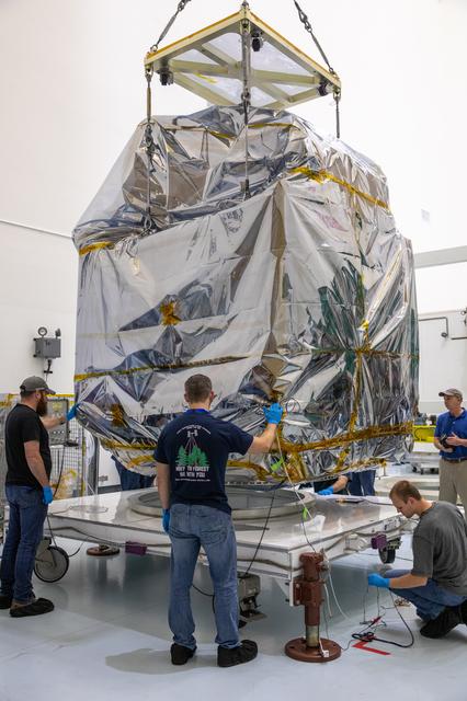 NASA image: PACE Spacecraft Uncrating