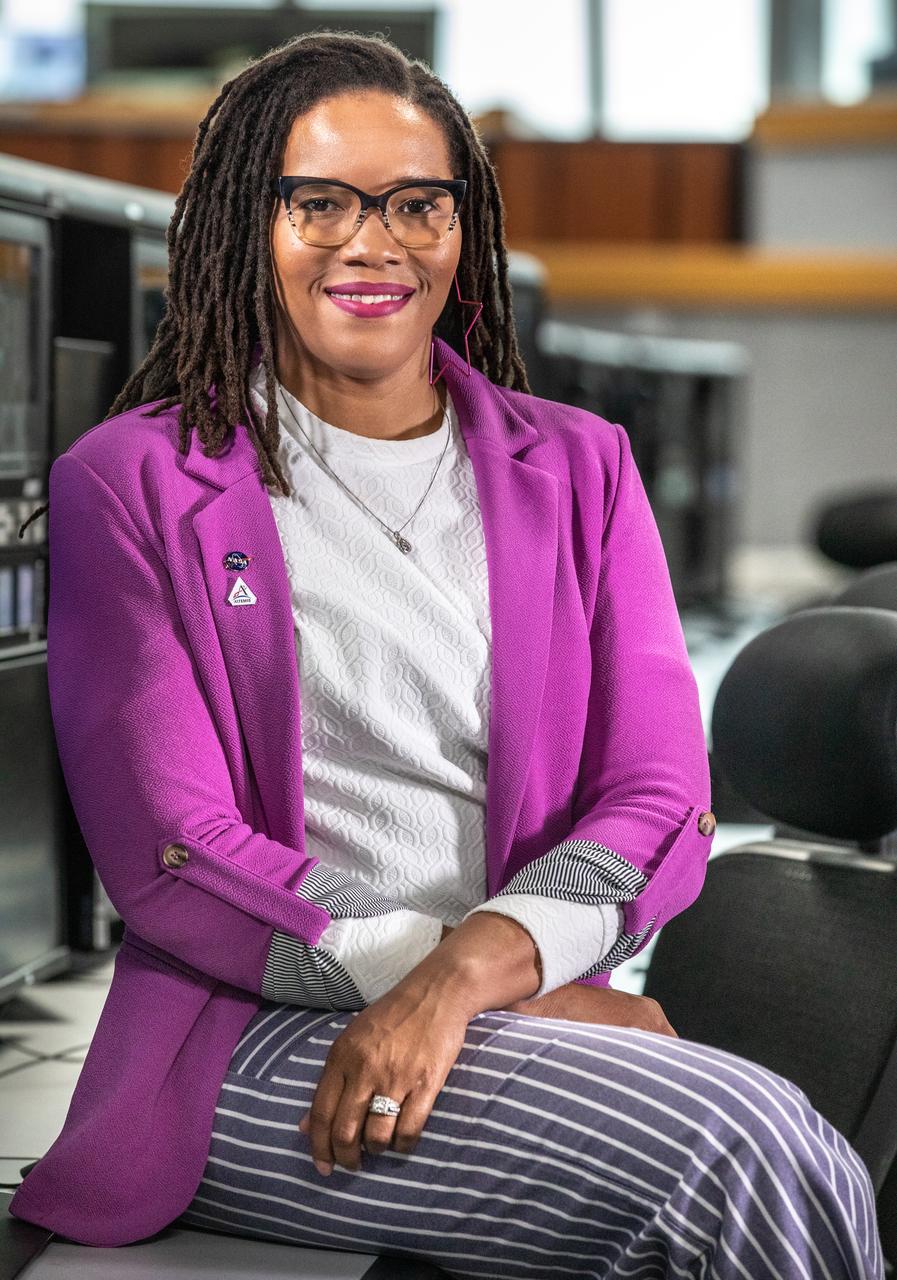 "I was on console as a part of the primary launch team [for Artemis I]. I was the Orion system specialist for Guidance, Navigation, and Control. … In a few missions, we're sending astronauts to the Moon again, so being a part of the very, very first mission [was memorable]. … I wasn't here in 2017 when they first began discussions, but [I can’t even explain how it felt] that within just the four-year journey, I could see how far we had come: from when we were talking about getting the hardware here, to the hardware arriving, and then [to realize] ‘Oh, it's going today, we’re going!’  “… From a personal standpoint, I'm a person of faith, so for me, it was like: We launched at night — it was in the darkest part of the [night]. … Once the rocket launched, [I saw] how it illuminated such a dark space. So even when you're in a dark space, you can let your light shine. And it won't just shine for you and those that are immediately around you, but even people that you don't know will notice it, even people that you will never see will notice your light shining and be inspired.”  — Ales-cia Winsley, Guidance, Navigation, and Flight Control Engineer, Kennedy Space Center  Interviewer: NASA / Michelle Zajac